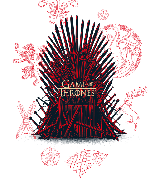 T-shirt Game of Thrones - The Iron Throne