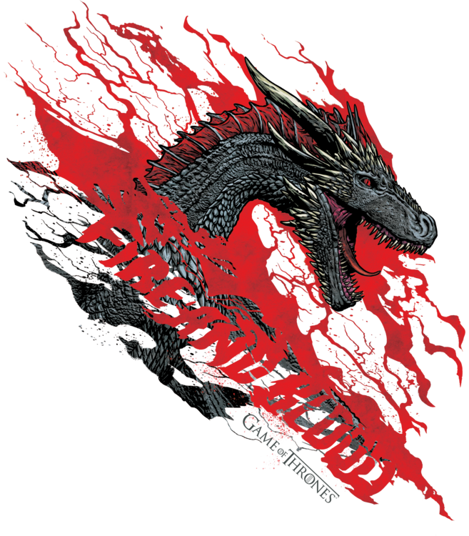 T-shirt Game of Thrones - Fire and Blood