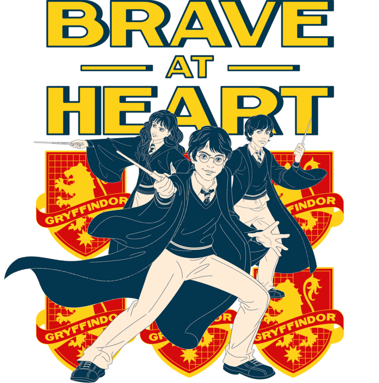 T-shirt Harry Potter - Brave at Heart