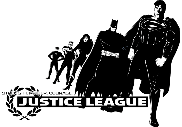 T-shirt Justice League - Batman, Super-Man, Wonder Woman
