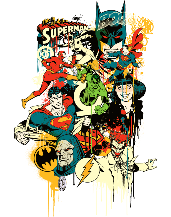 T-shirt Justice League - Characters