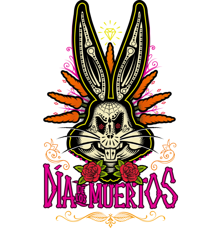 T-shirt Looney Tunes - Bugs Bunny - Día De Los Muertos