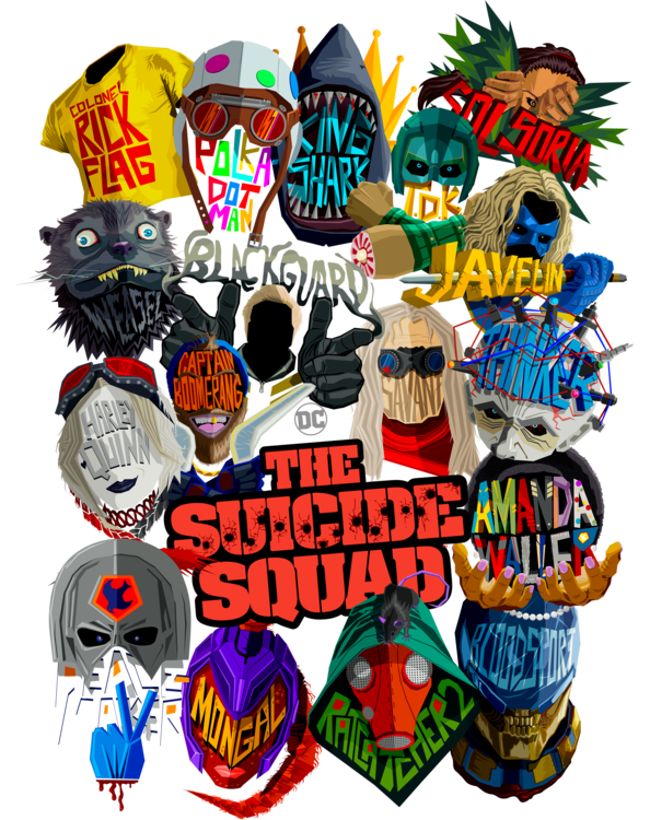T-shirt The Suicide Squad - Characters