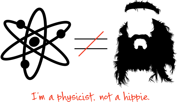 T-shirt The Big Bang Theory - I'm a physicist not a Hippie