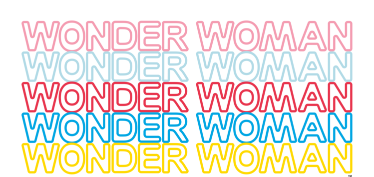 T-shirt Wonder Woman - Multiple Logo
