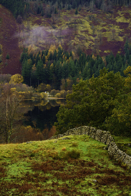 Poster Autumn over Thirlmere resevoir