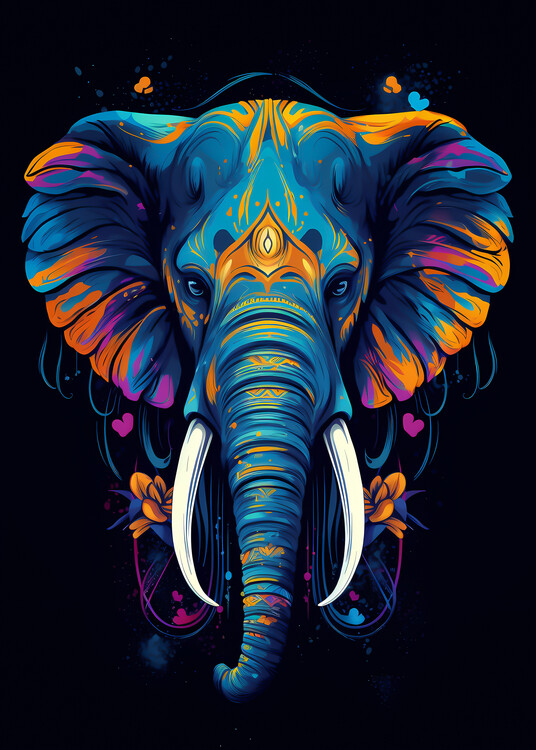Poster digital art - elephant