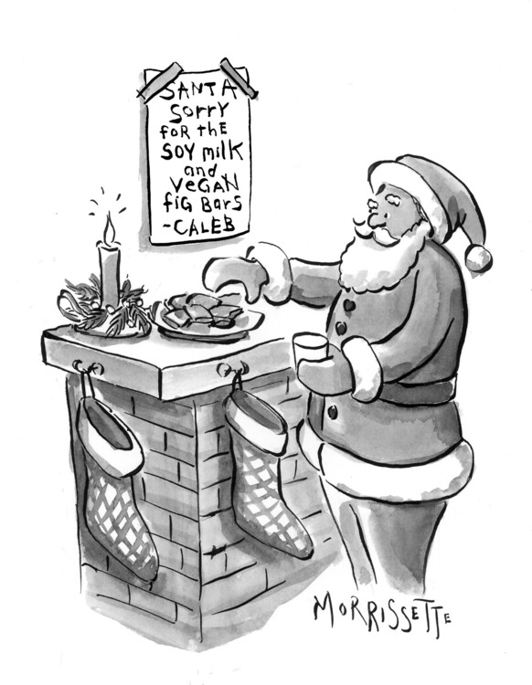 Poster Santa Gets Soy Milk