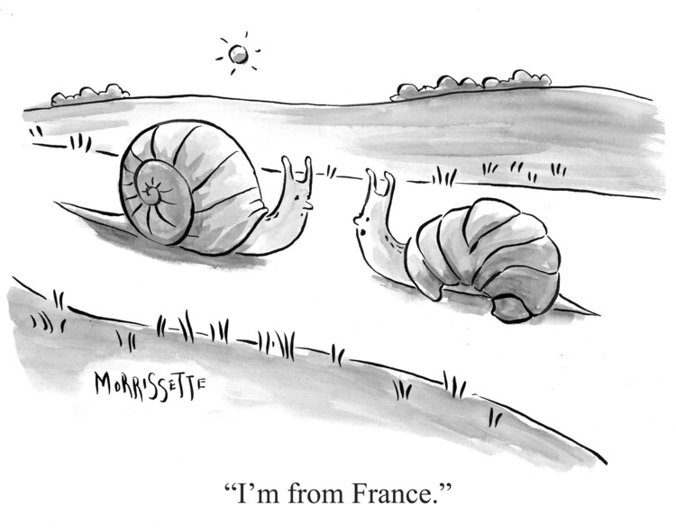 Poster Snail Croissant