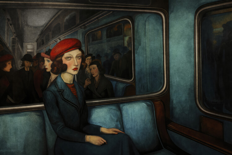 Плакат First Class inspired by Tamara de Lempicka