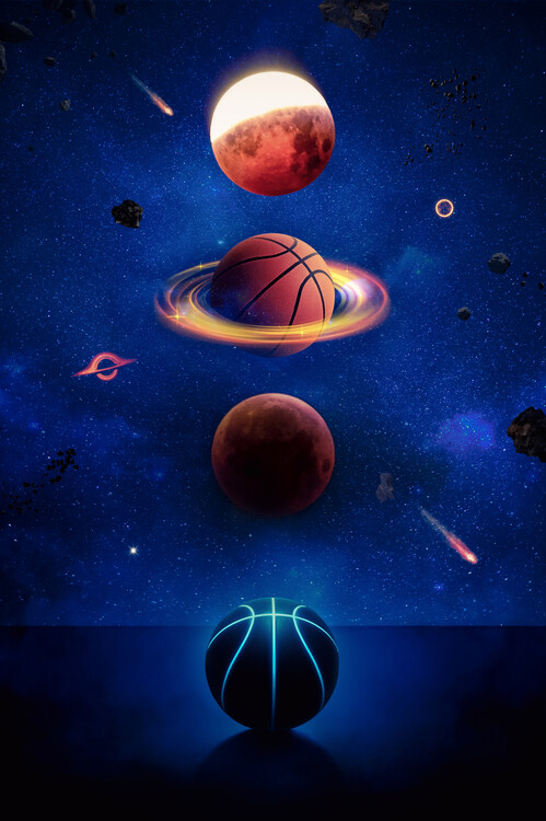 Canvas Print The universe of Planet Basketball