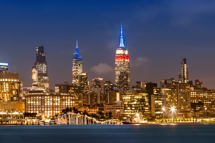 Poster Midtown Manhattan Skyline with Little Island