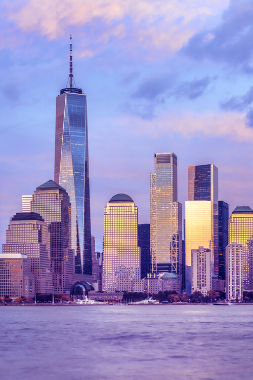 Bild auf Leinwand Lower Manhattan Skyline at Sunset