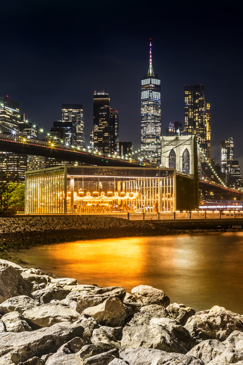 Poster Picturesque Manhattan Impression from Brooklyn
