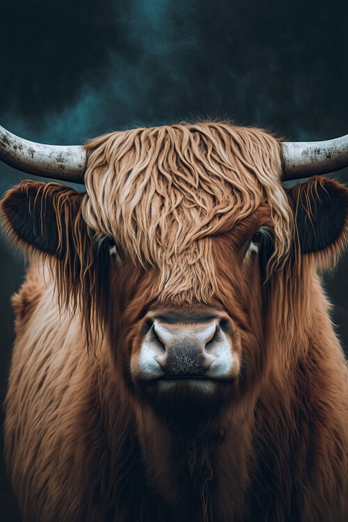 Levně Plakát, Obraz - Highland Cow, Treechild, 26.7 × 40 cm