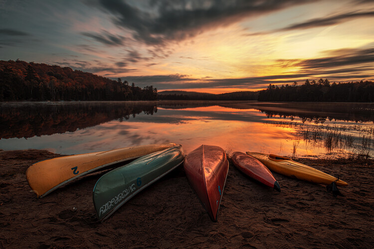 Poster Sunrise on the Lake
