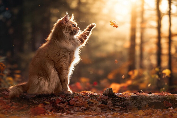 Poster Autumn Cat