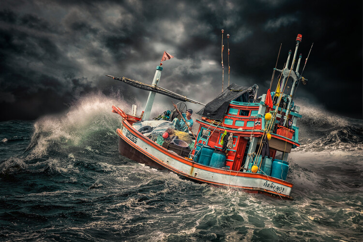 Canvas Print Thai Fishing boat