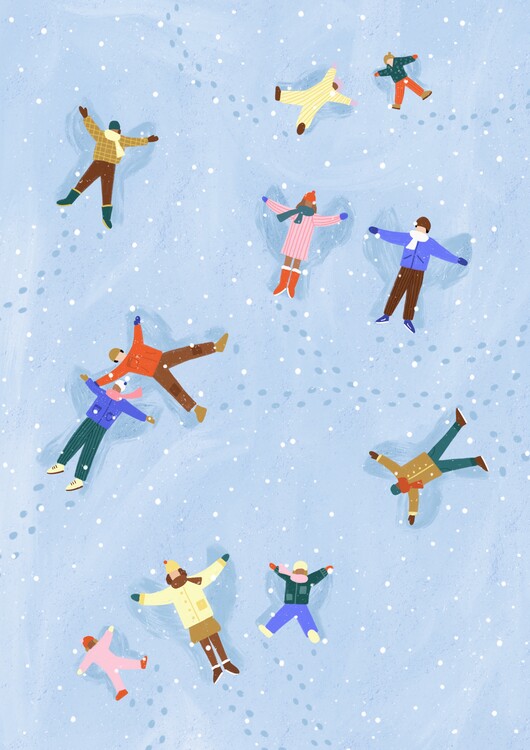 Levně Plakát, Obraz - Snow Angels, Bea Muller, 30 × 40 cm
