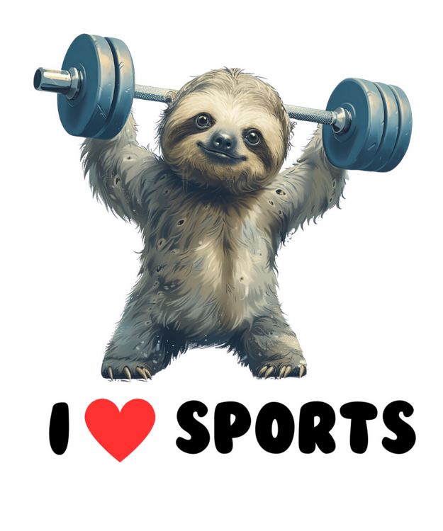 T-shirt Faultier Sport Witziger Spruch Chillen Sofa