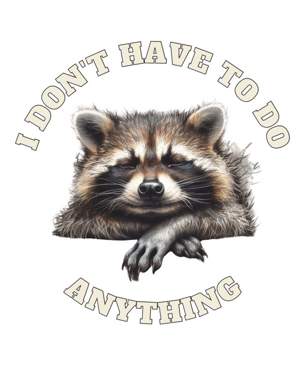 T-shirt Waschbär Faulenzer Chillen Relaxen Faul Witzig