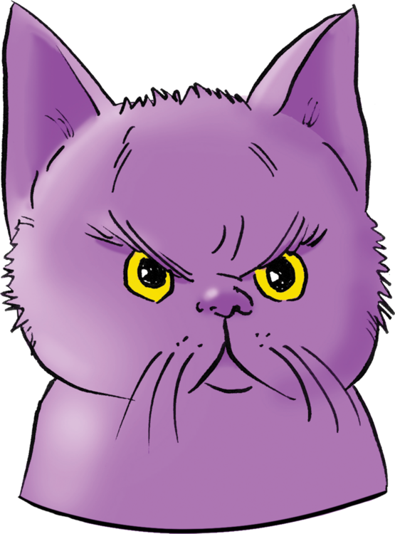 T-shirt Purple Grumpy Cat