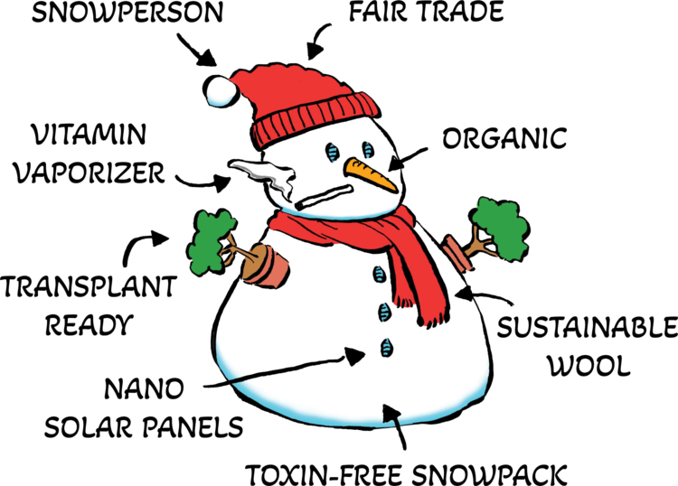 T-shirt Politically Correct Snowman