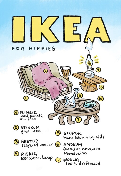 Плакат Hippie Furniture