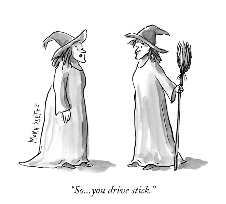 Плакат Witch Drives Stick
