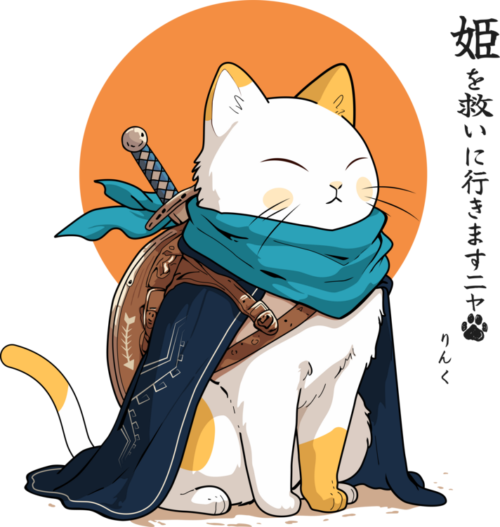 T-shirt Link the cat - I'm going to save the princess