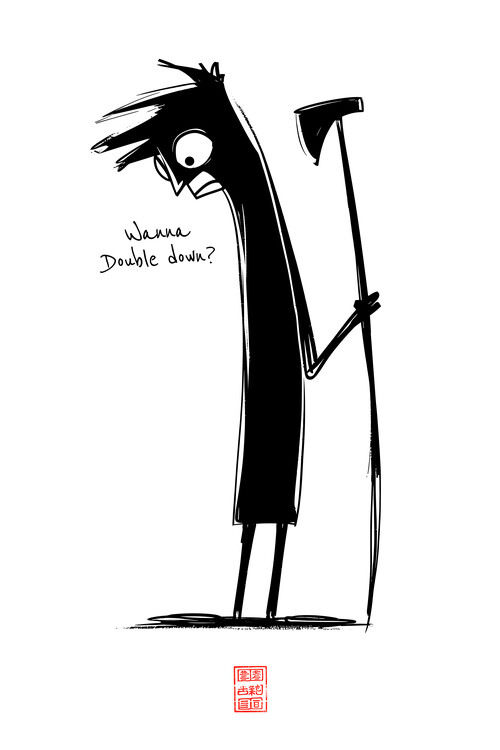 Poster The Devil and the Cat - Wanna Double Down? - Being a Fighter