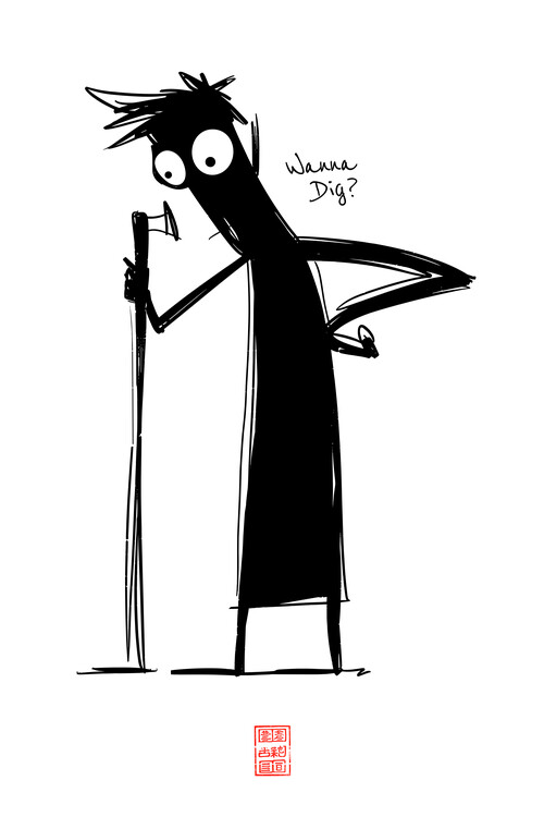 Poster The Devil and the Cat - Wanna Dig? - Being a Gardener