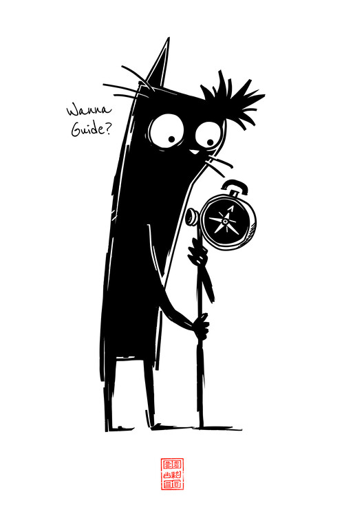 Poster The Devil and the Cat - Wanna Guide? - Being a Salesperson