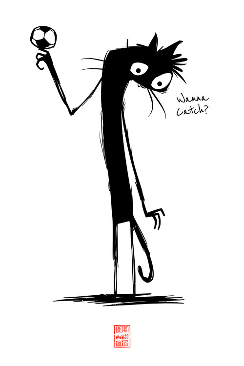 Poster The Devil and the Cat - Wanna Catch? - Being a Soccer Player