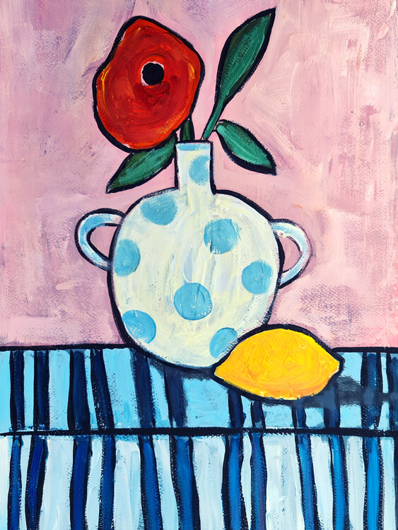 Poster Red Flower In Vase