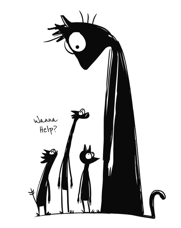 T-shirt The Devil and the Cat - Wanna Help? - Being a Social Worker