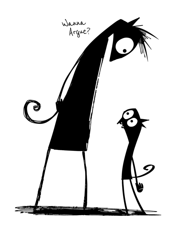 T-shirt The Devil and the Cat - Wanna Argue? - Being a Boss