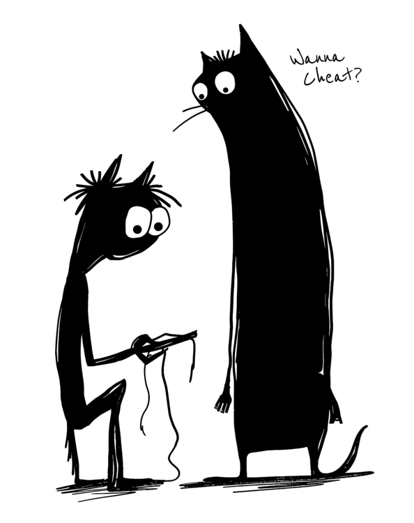 T-shirt The Devil and the Cat - Wanna Cheat? - Being a Gamer