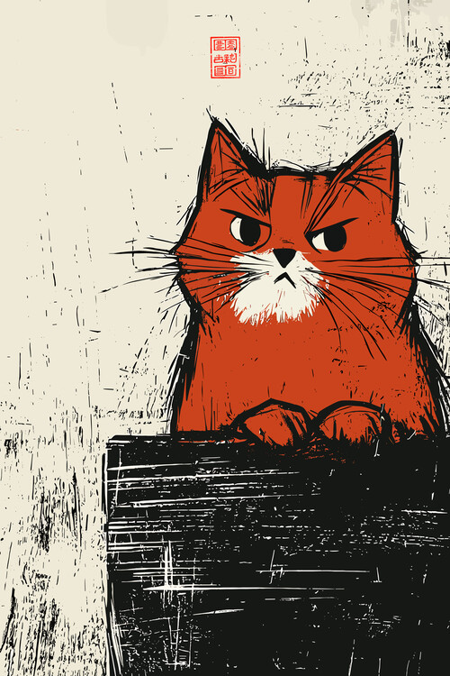 Poster Endangered Animals: The Annoyed Cat