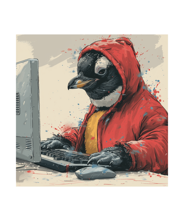 T-shirt Pinguin Informatik Hacker