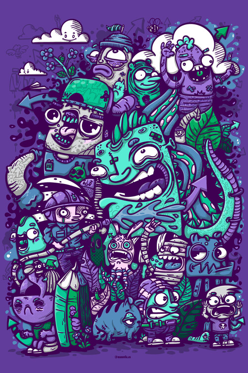 Poster Creative Chaos in Purple