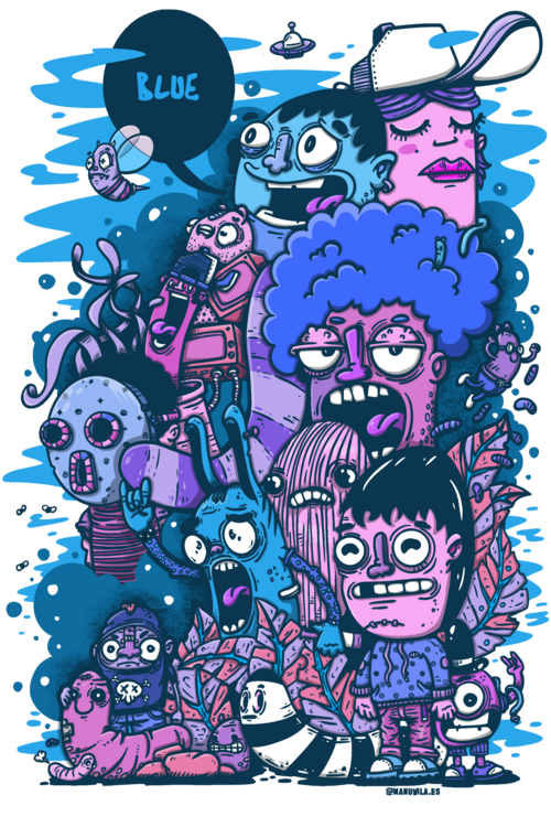 T-shirt Blue proyect