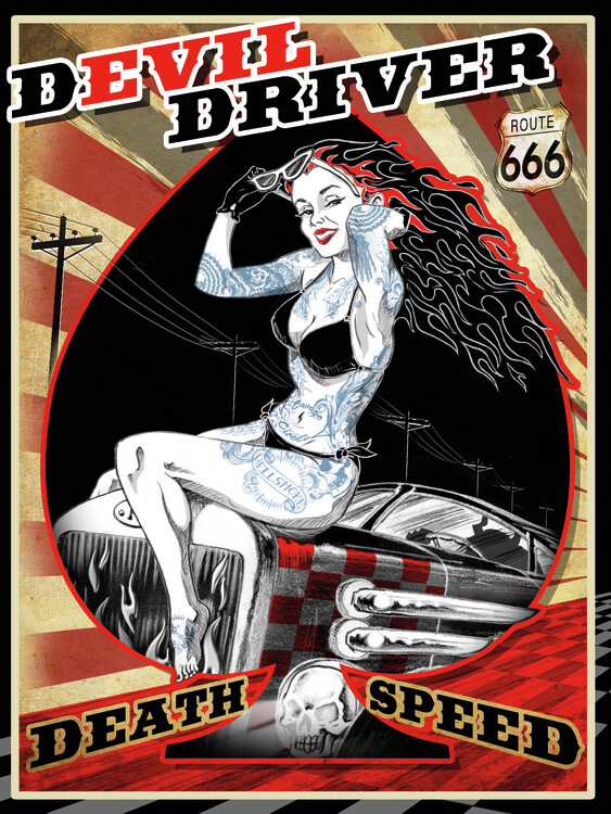 Canvas Print Devil Driver - Death Speed