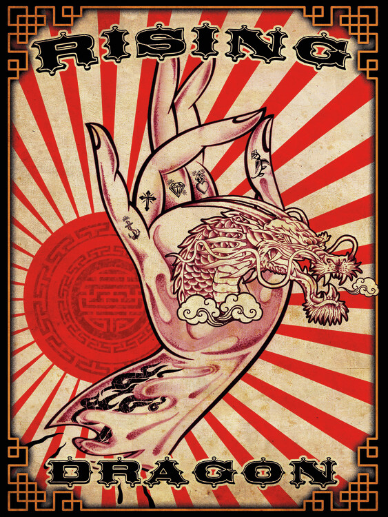 Canvas Print Rising Dragon