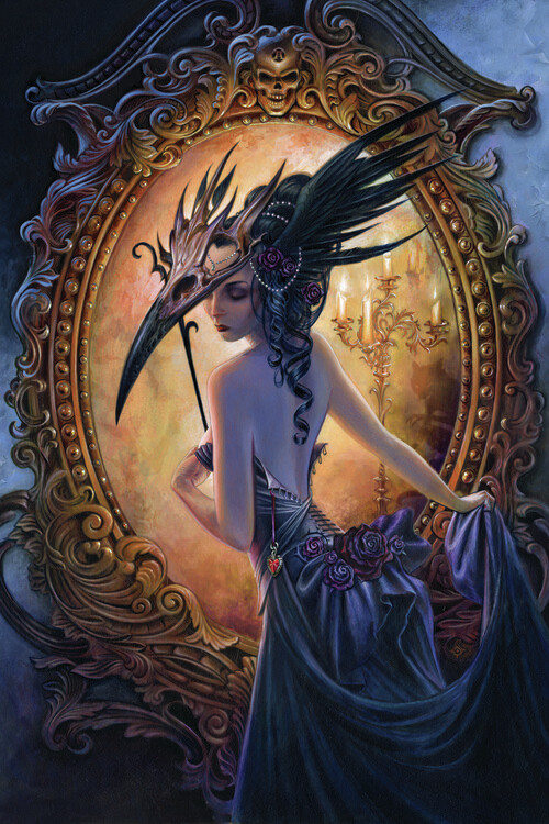 Canvas Print Masque of the Black Rose