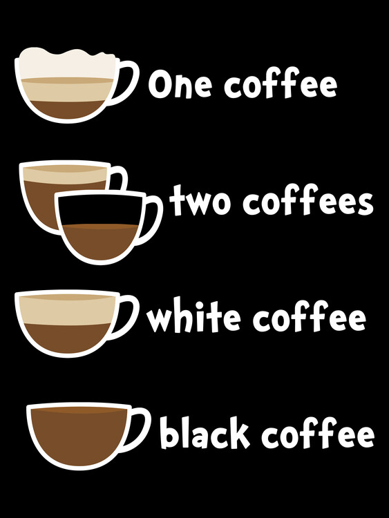 Poster One coffee two coffees