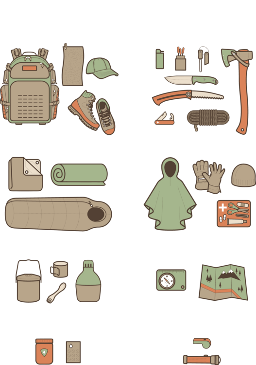 T-shirt Bushcraft Equipment Essentials - Survival Tools Guide