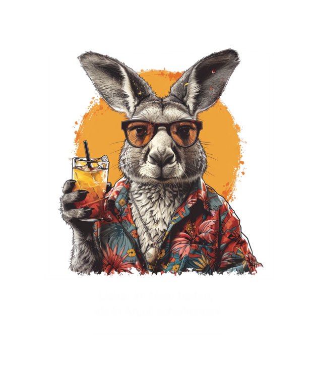 T-shirt Känguru Urlaub Relaxen Ausruhen Rente