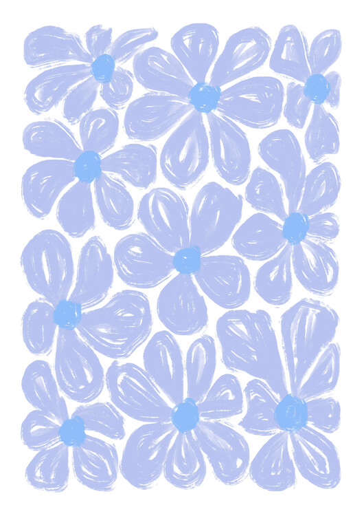 Poster Blue Flowers