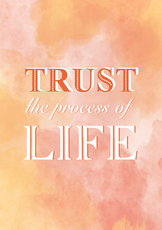 Poster Trust the Life Orange Quote